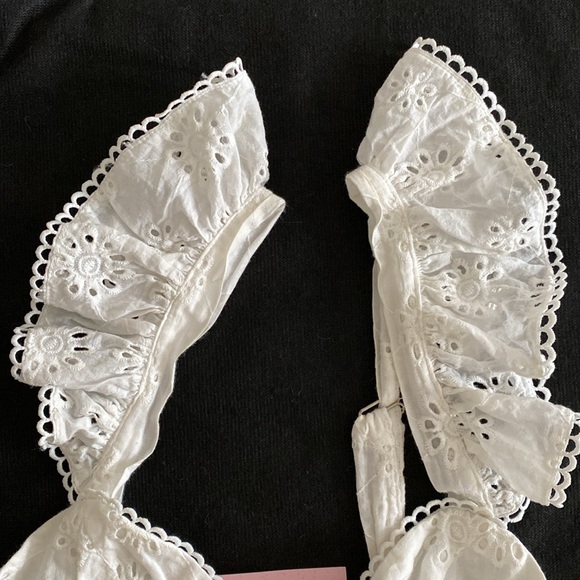 Hello Molly NWT Snow Ball Dress white eyelet  tiered ruffles zip back Size 4 - Picture 9 of 16